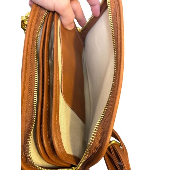 Minooy Uzania Brown Leather Crossbody Bag - Picture 10 of 13